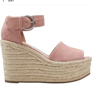 Marc Fisher Blush Wedge Sandals